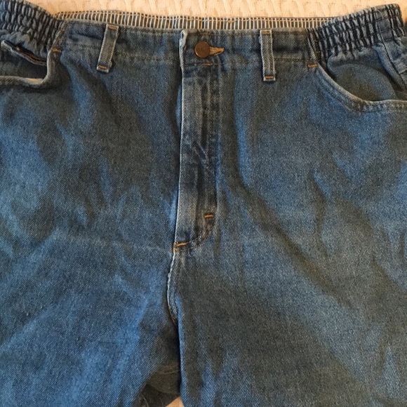 LL Bean Comfort Waist  Blue Denim Jeans Lg 18 P - Picture 3 of 8